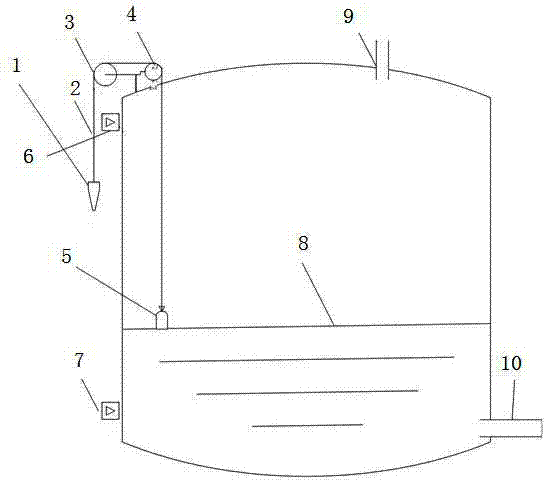 Device, circuit and method for detecting liquid level of nitric acid storage tank