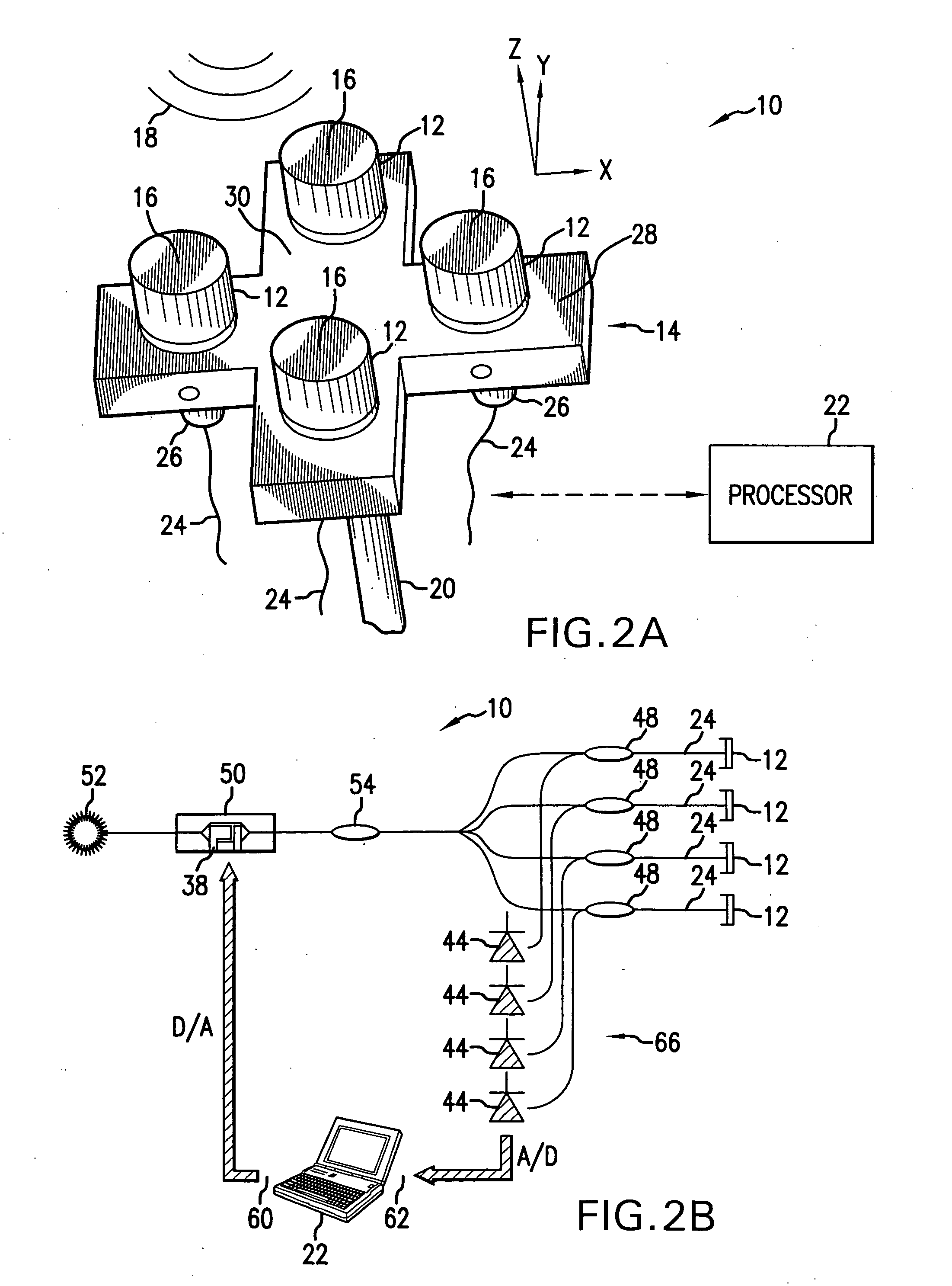 Fiber tip based sensor system for measurements of pressure gradient, air particle velocity and acoustic intensity