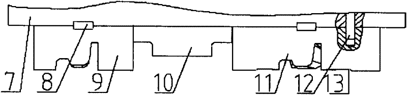 Method for forging and pressing heel of AT steel rail