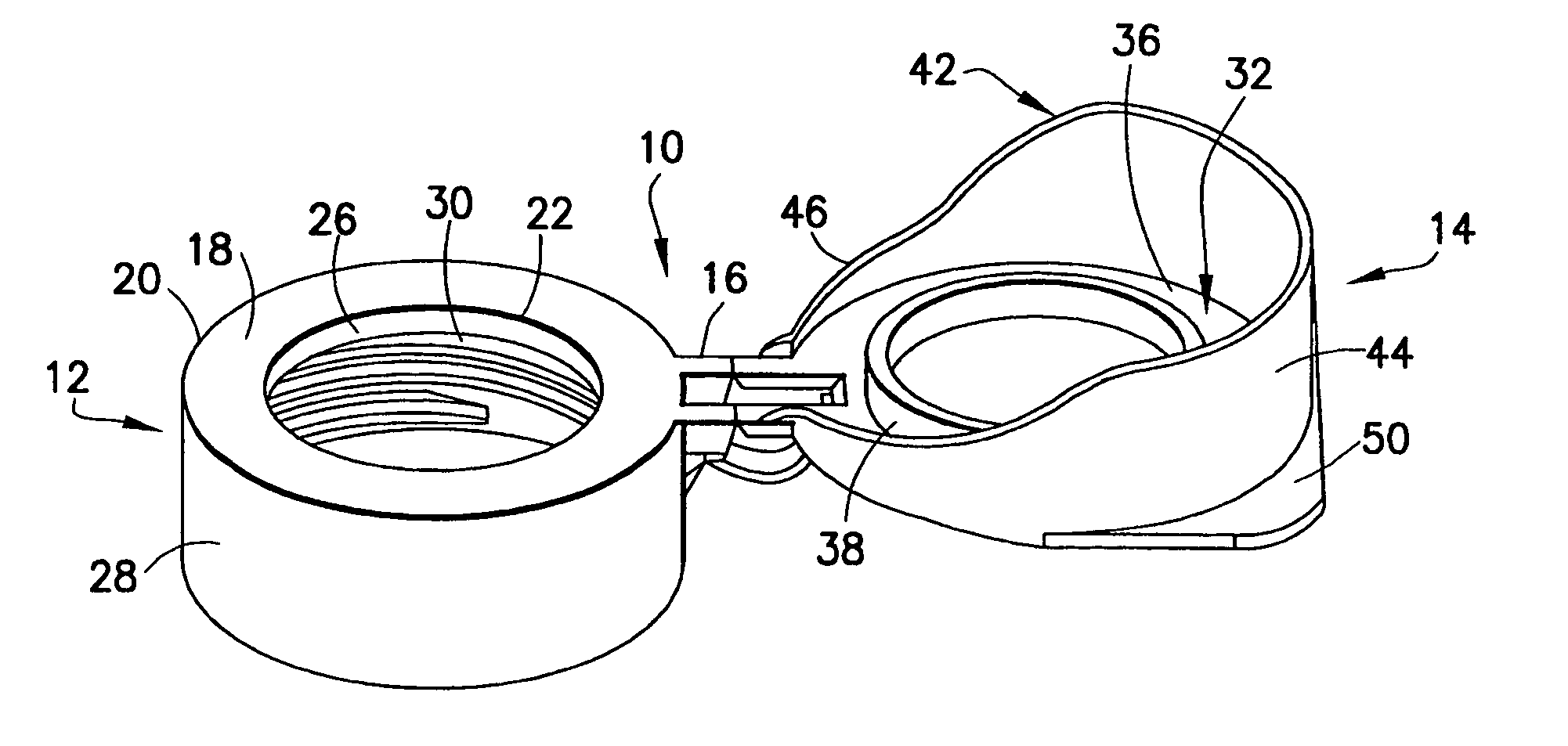 Flip top cap with contamination protection