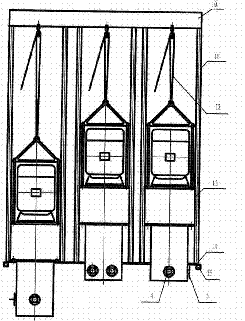 Mobile lifting drainage device