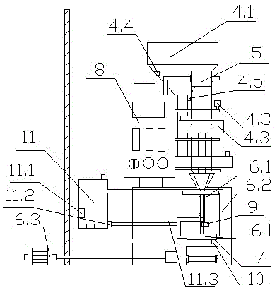 Flexible automatic packing production line for inflammables and explosives