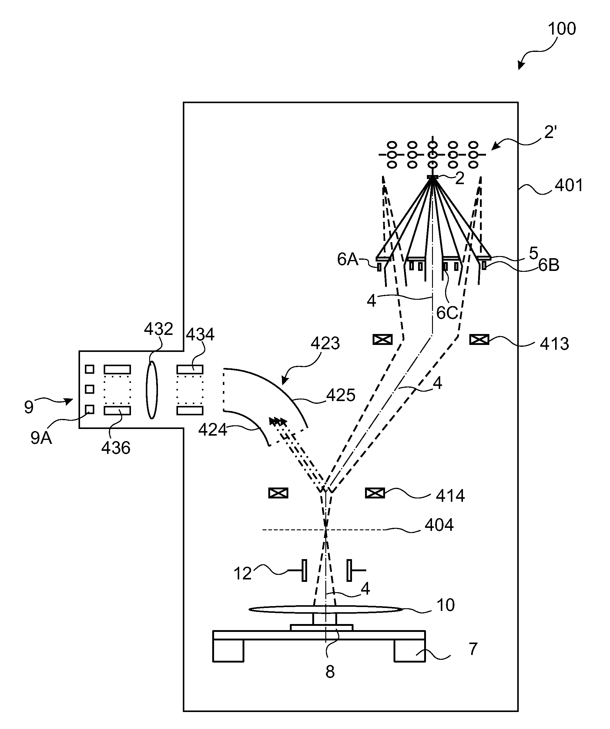 Multi-beam system for high throughput EBI