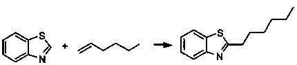 Application of N-heterocyclic carbene-based mixed nickel (II) complex in reaction of synthesizing 2-linear alkylbenzothiazole compound