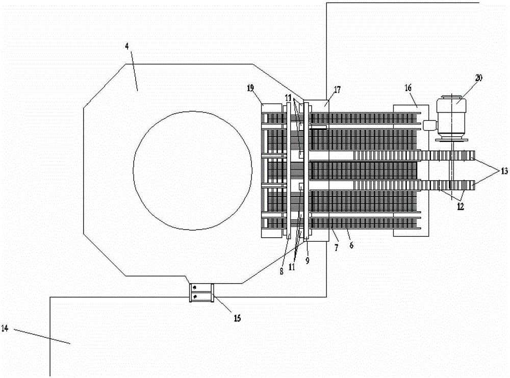 A cable bridge structure for laying cables on top of a nuclear power plant reactor