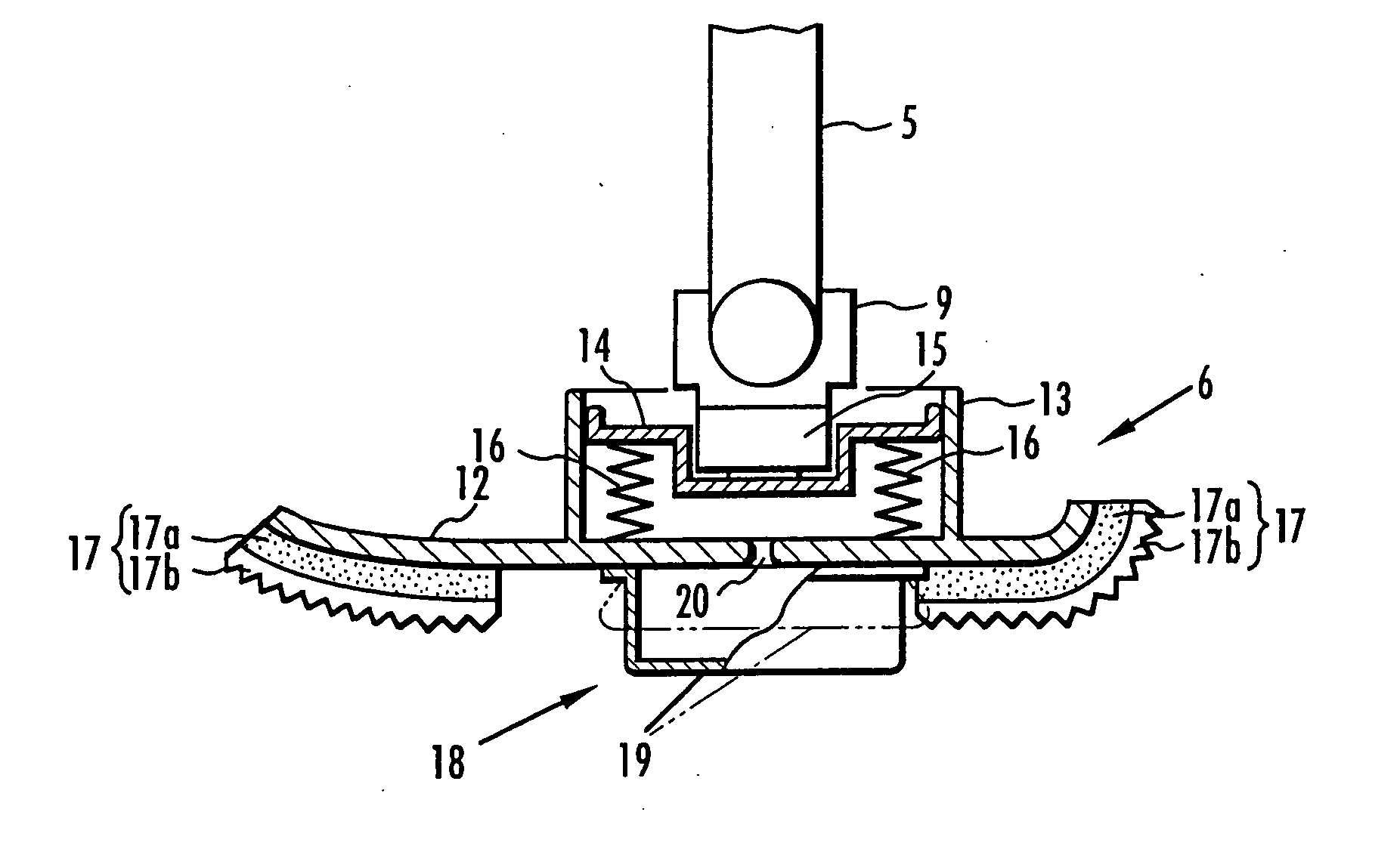 Device for absorbing floor-landing shock for legged mobile robot