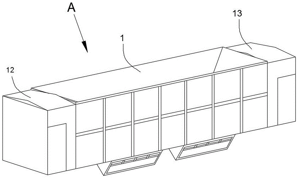 Hopper car used to transport powdery goods