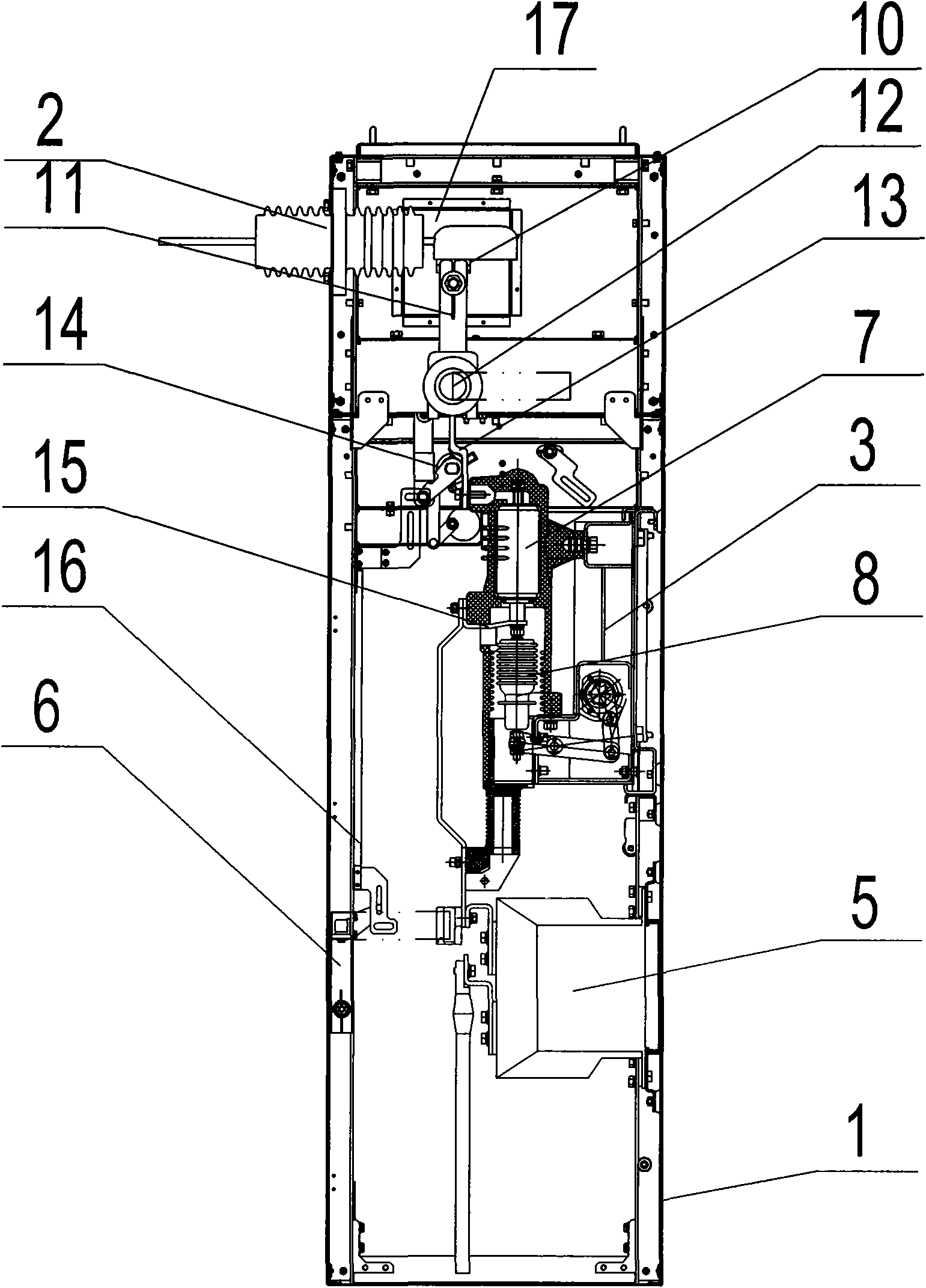 Environment-friendly type fixed-sealing integrated and modularized vacuum looped network switch equipment