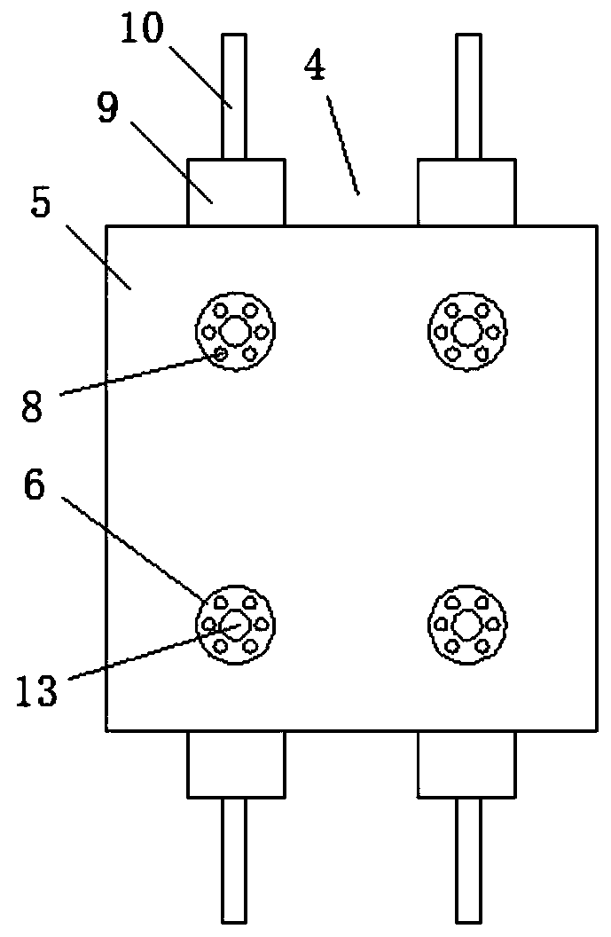 Steel column mounting error adjusting device and method