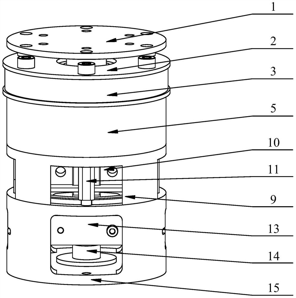 Central shaft type inter-dimensional decoupling three-dimensional wireless passive sensor