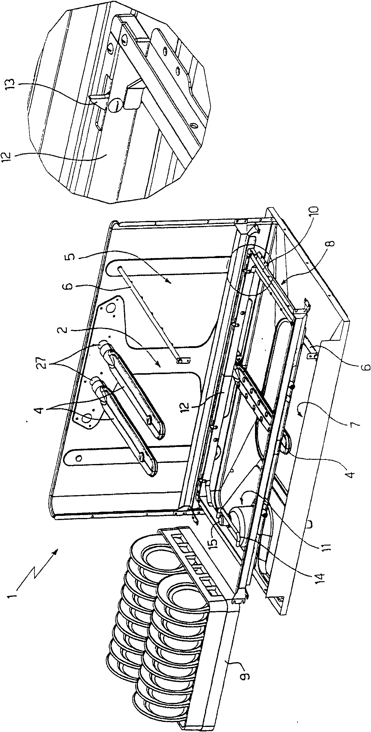 A washing arm for a dish-washing machine