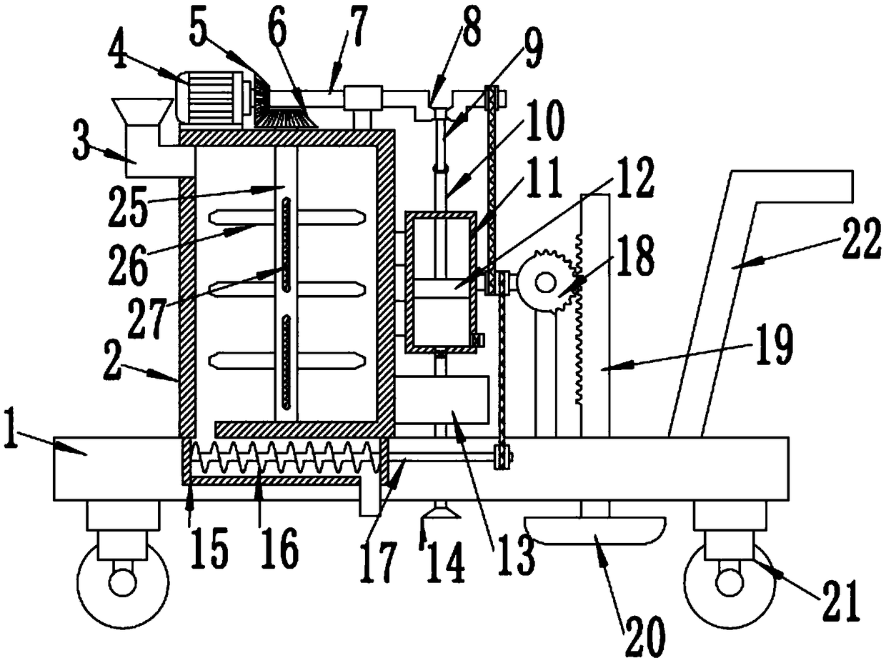 Asphalt laying device used for road construction