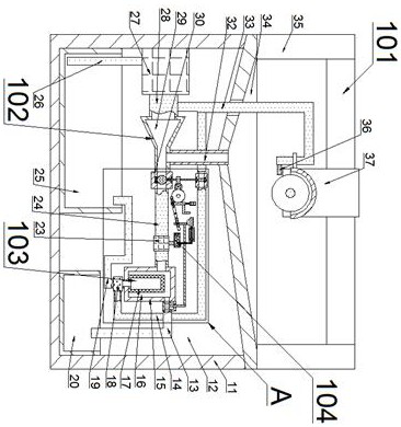 A device for recycling cooling water of stone cutting machine