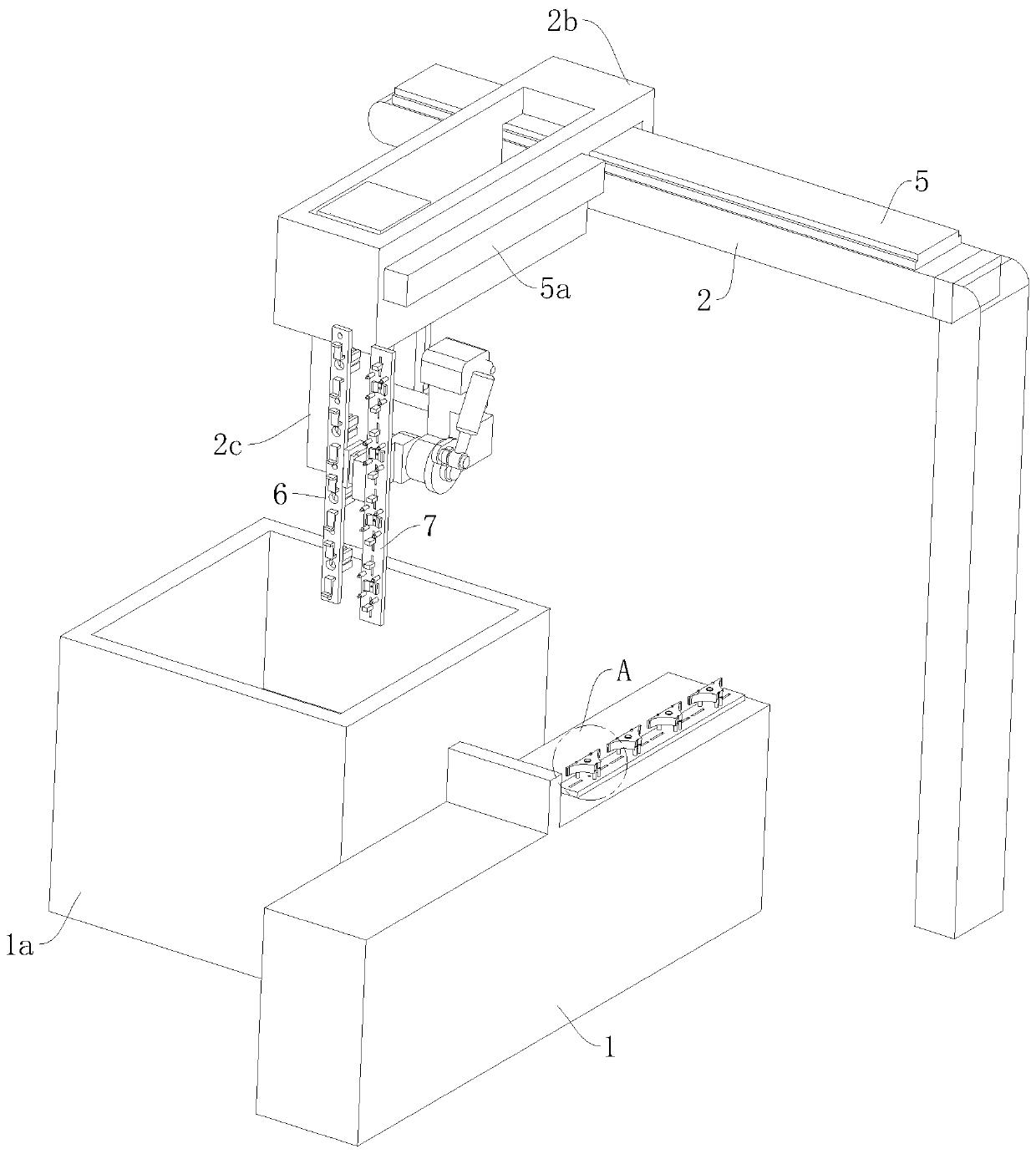 Automatic taking out and burying equipment for special-shaped part injection molding