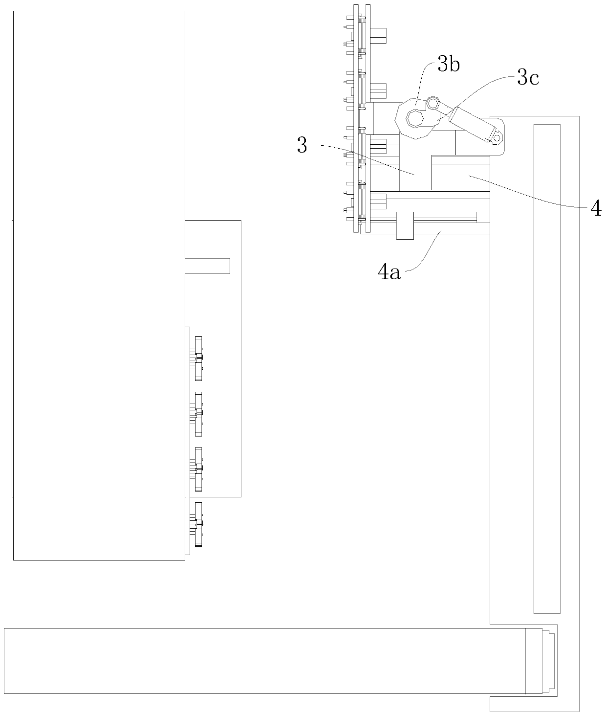 Automatic taking out and burying equipment for special-shaped part injection molding