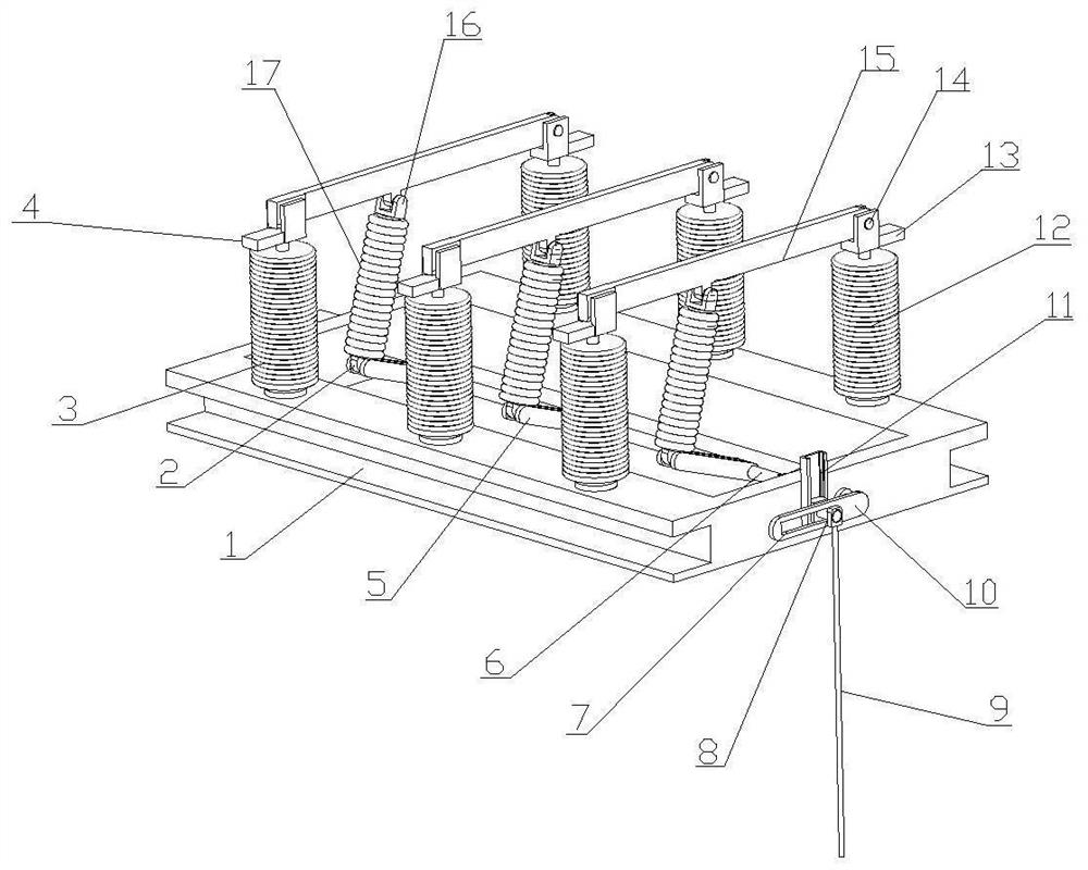 High-voltage isolating switch with anti-falling function and method