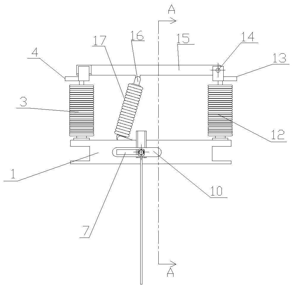 High-voltage isolating switch with anti-falling function and method