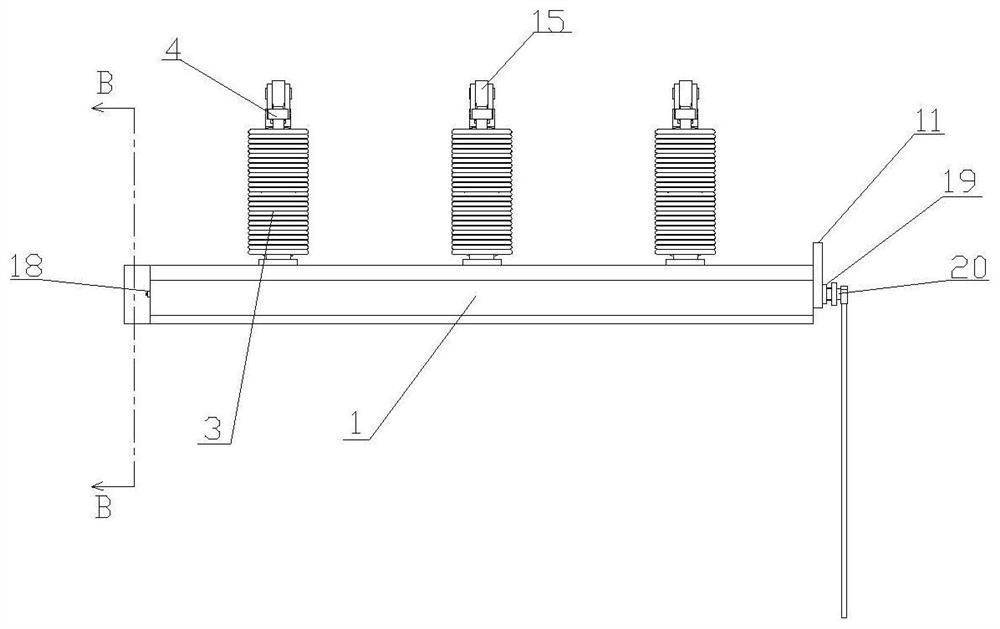 High-voltage isolating switch with anti-falling function and method