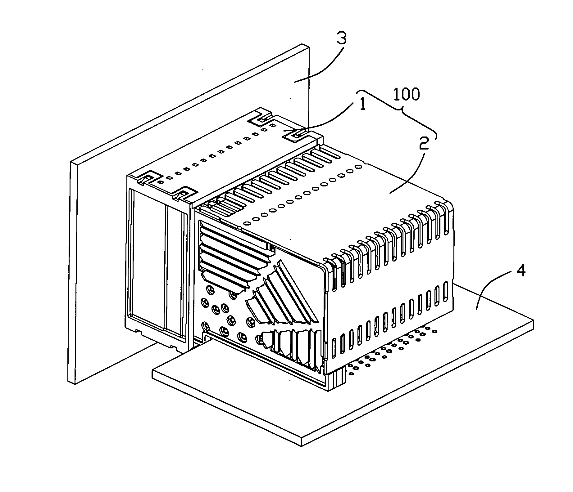 High density backplane connector having improved terminal arrangement