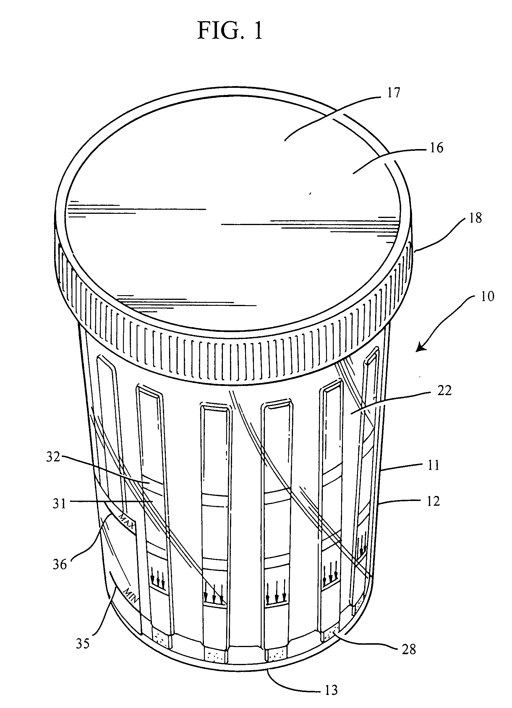 Assay device and process for the testing of fluid samples