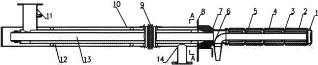 Triple-stroke air-preheating radiant tube burner heat exchanger