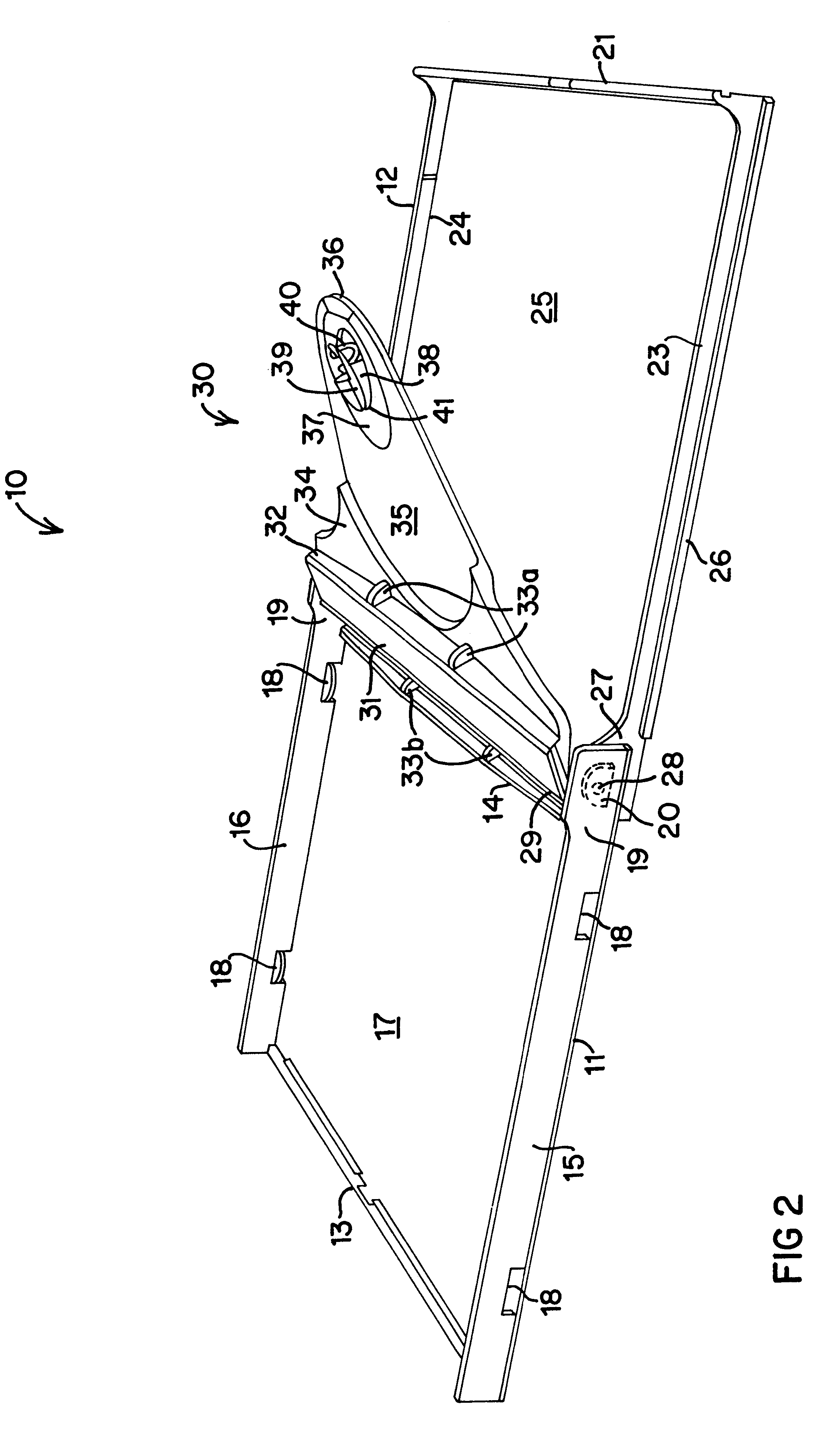 Storage case with pivotal flap for retaining disks thereon