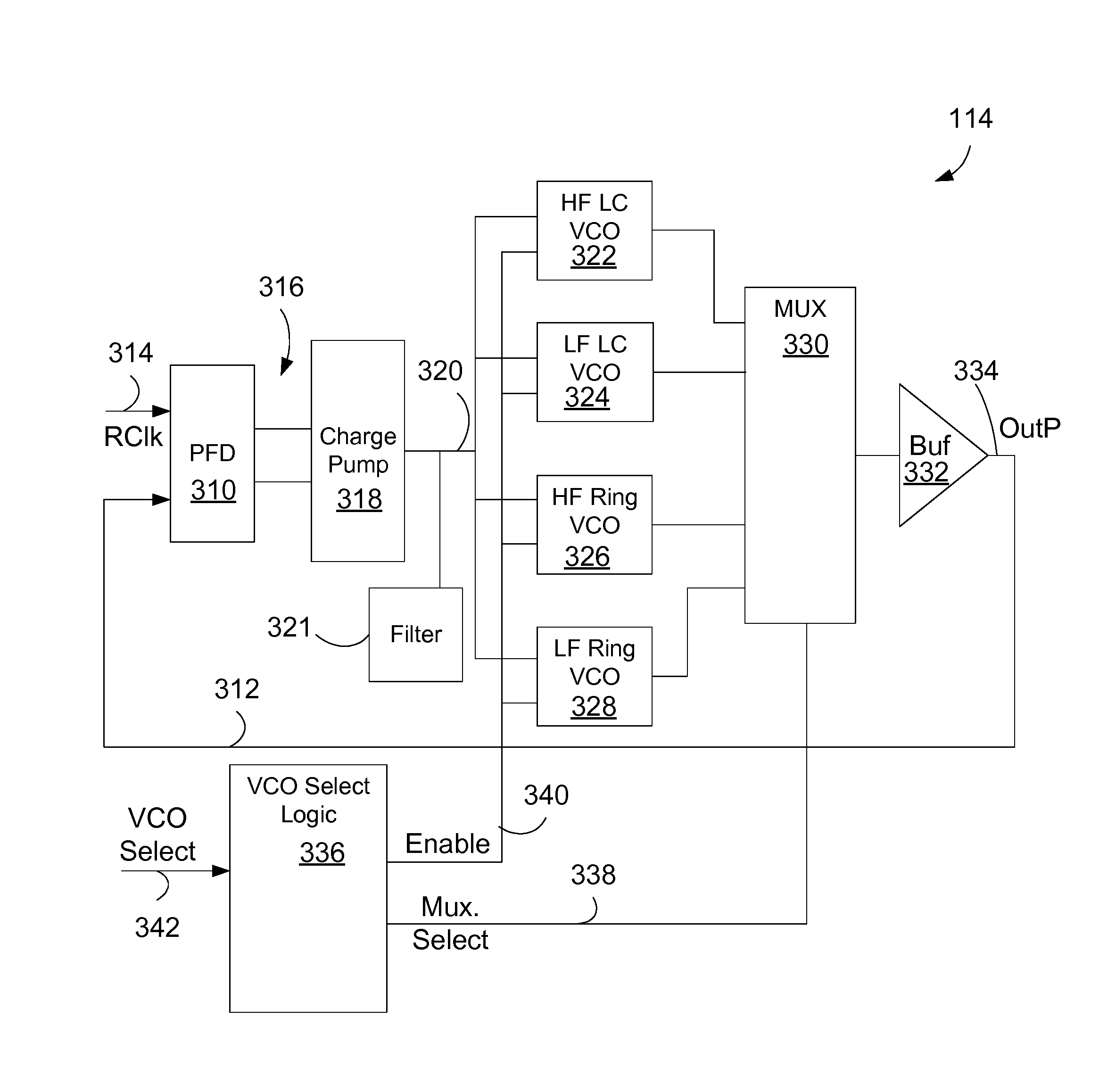 Phased locked loop with multiple voltage controlled oscillators