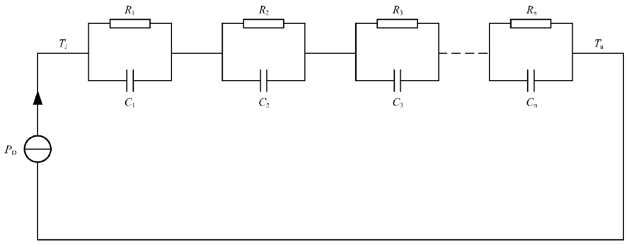 IGBT module junction temperature online estimation circuit system and method