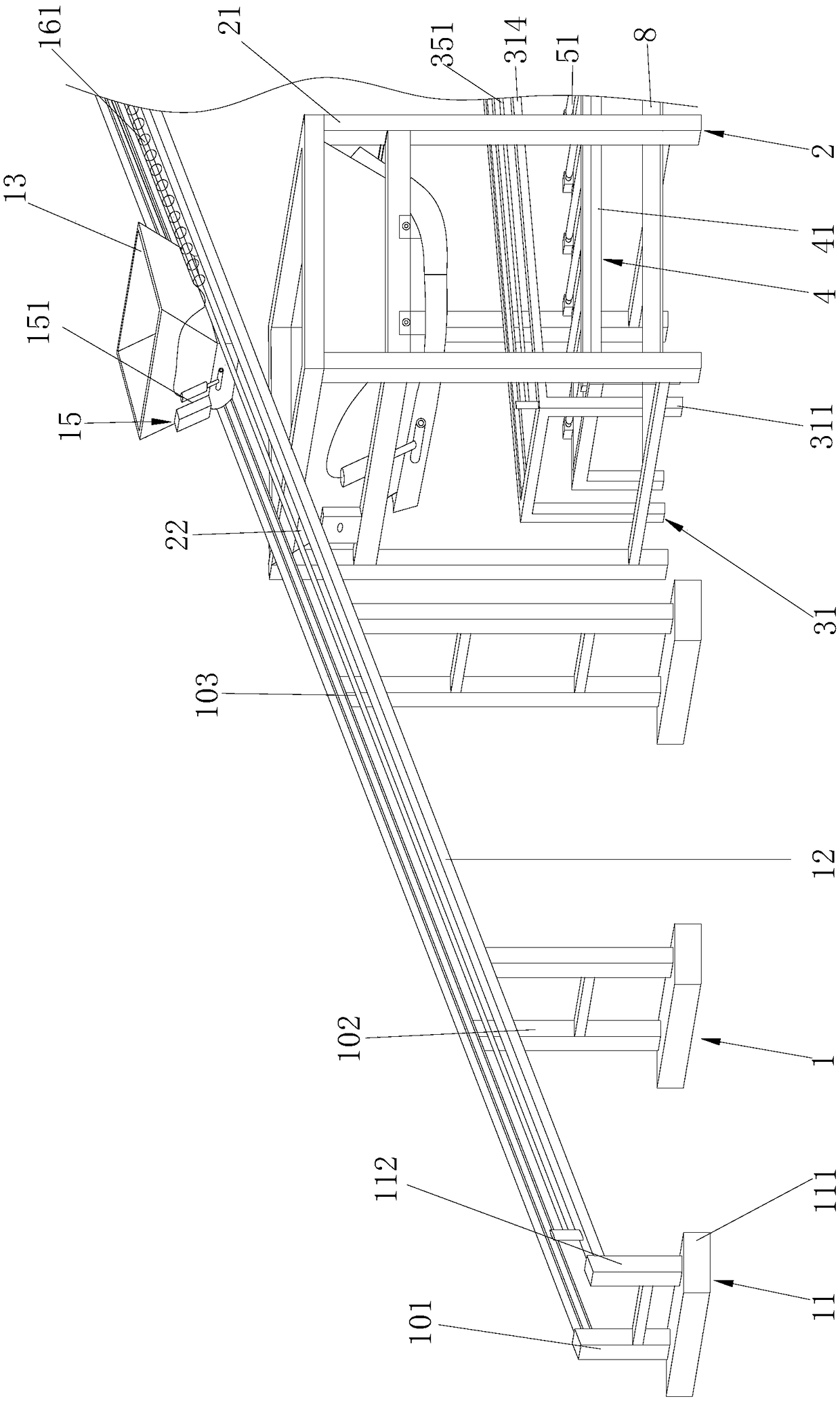 Small-sized concrete block processing equipment