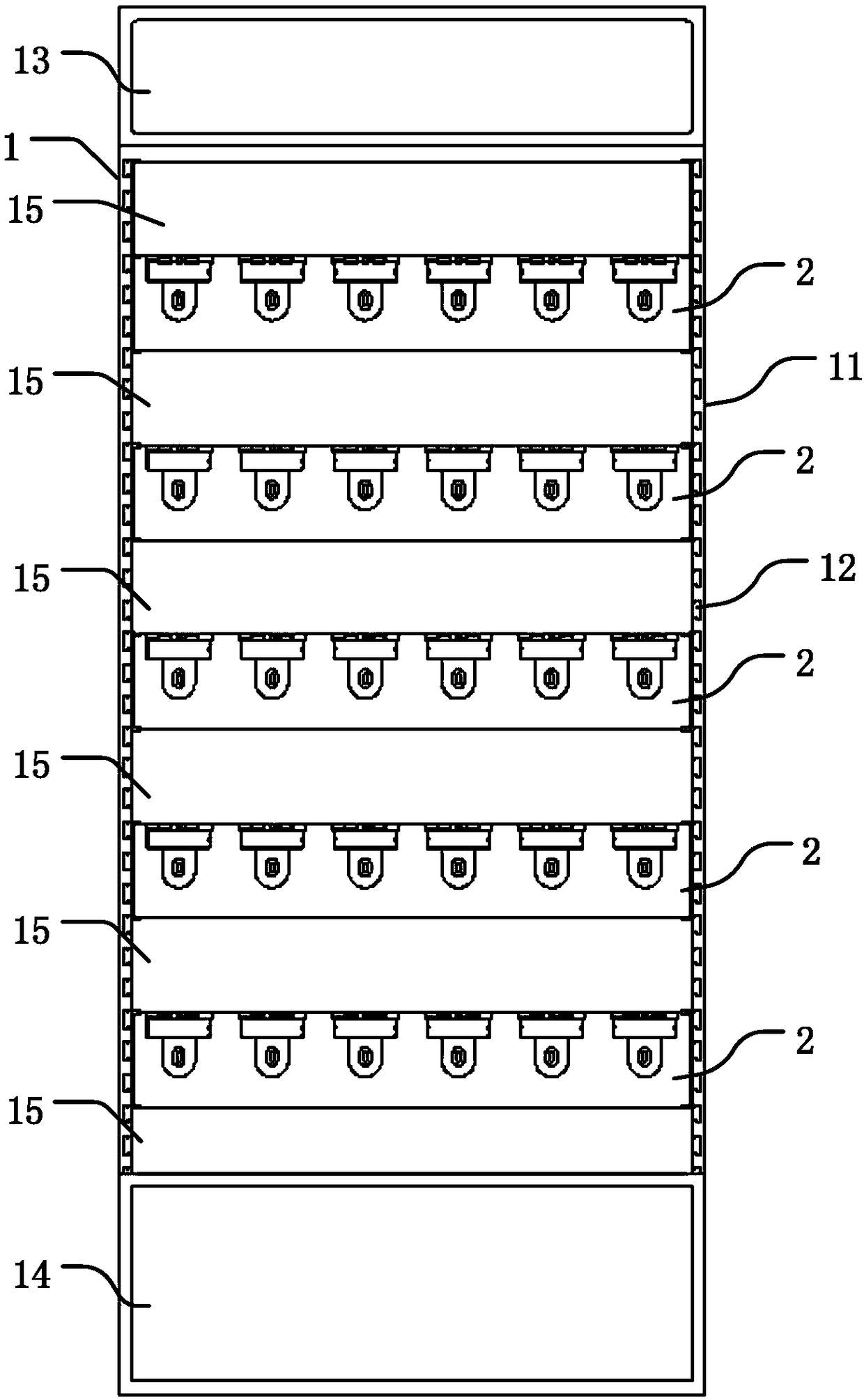 Suspension type goods shelf