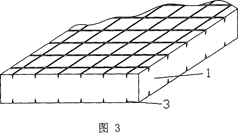 Alveolus type interlayer structure of the composite material