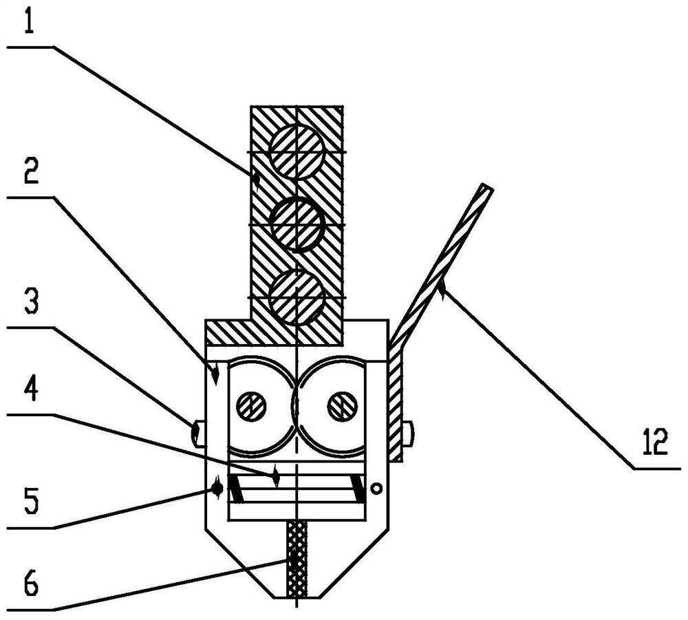 Roll paper feeding and cutting device and paper feeding and cutting method