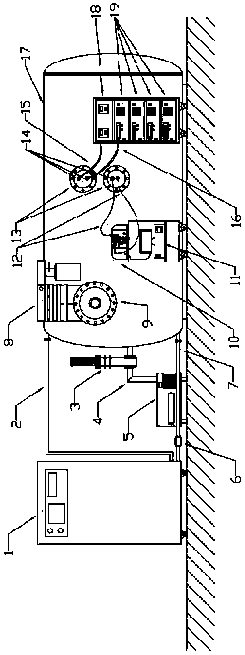 Comprehensive environment experiment study system of astronavigation optical cable connector