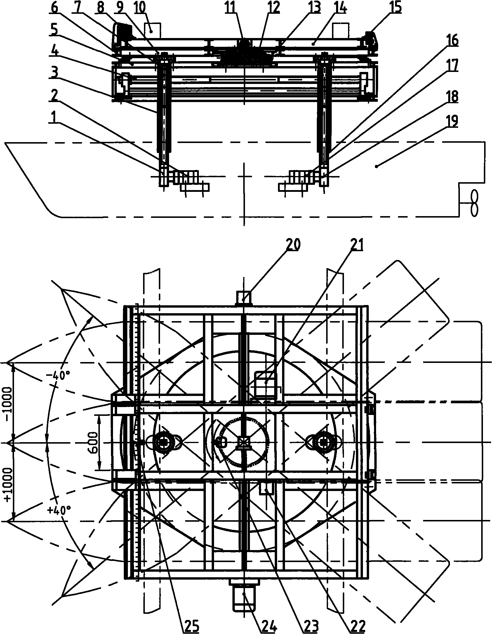 Platform type horizontal plane planar motion mechanism