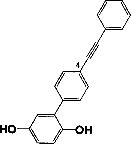 Preparation of monomer of dual functional groups containing lateral group phenylacetylene