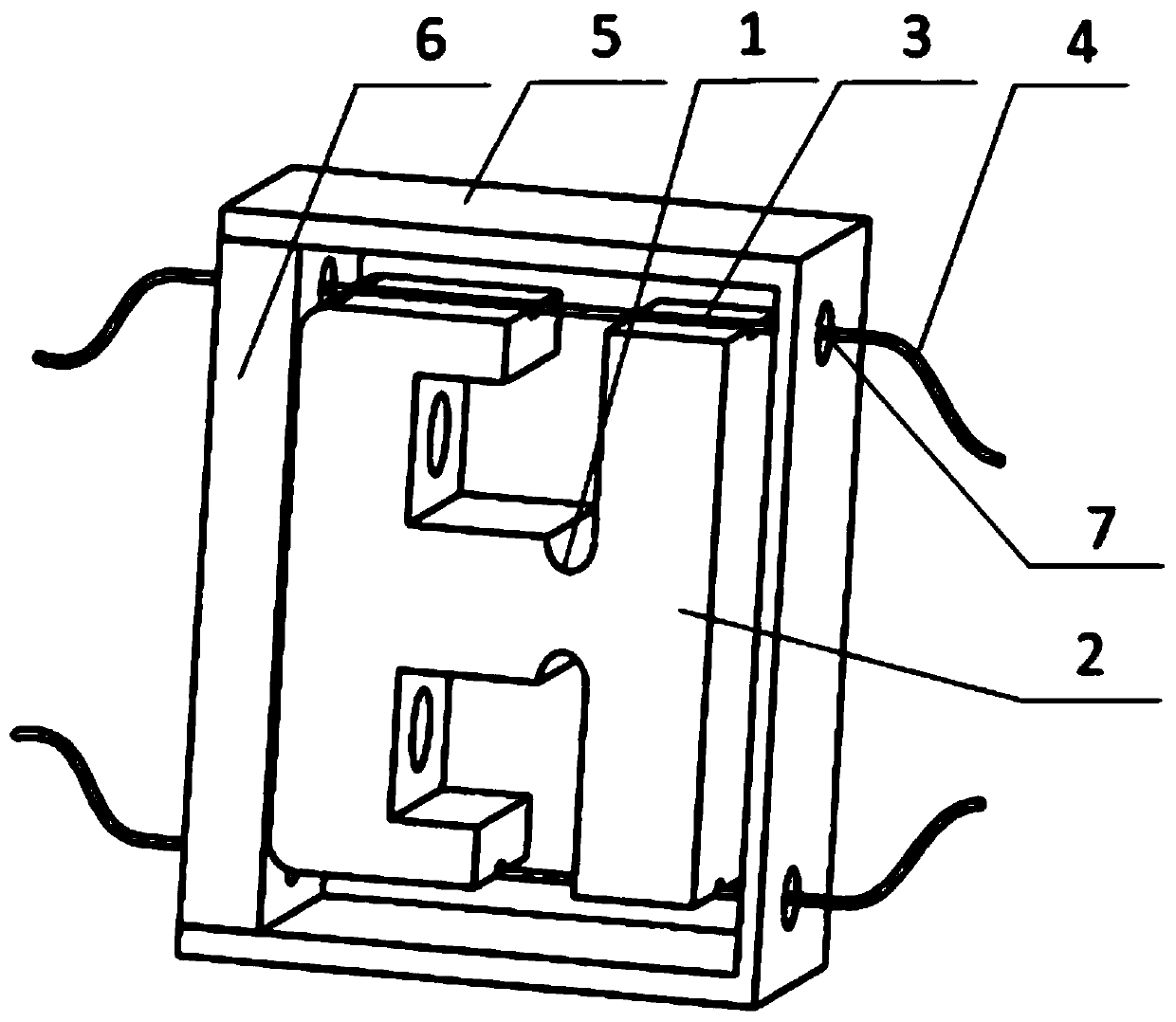 Temperature-insensitive elliptical hinge fiber Bragg grating acceleration sensor