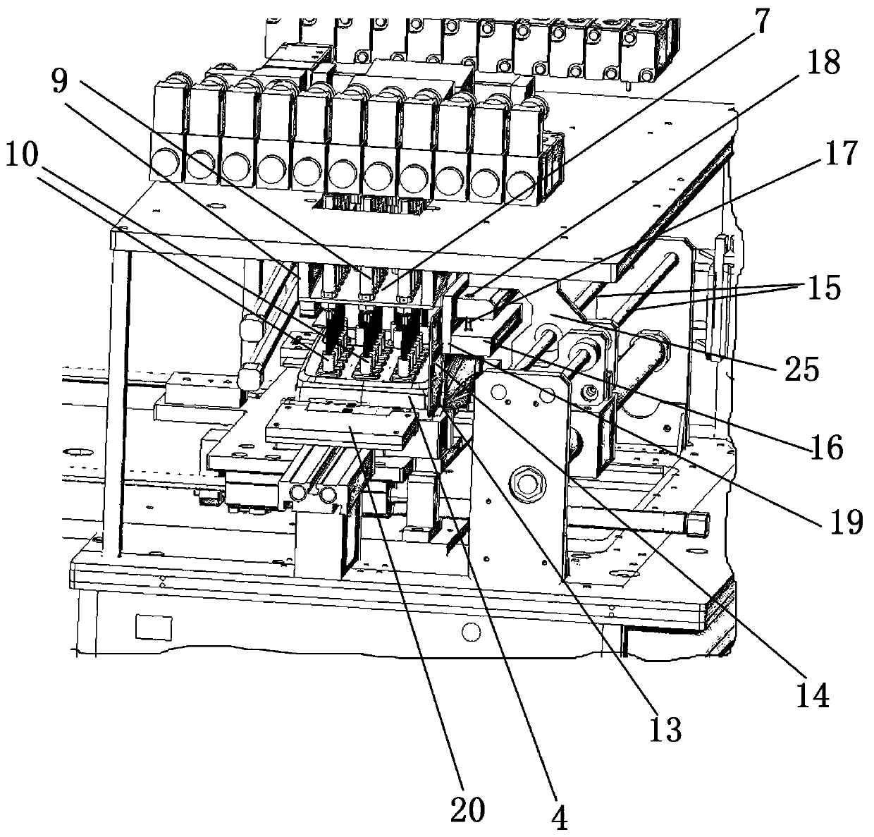 Automatic testing device for complete machine function