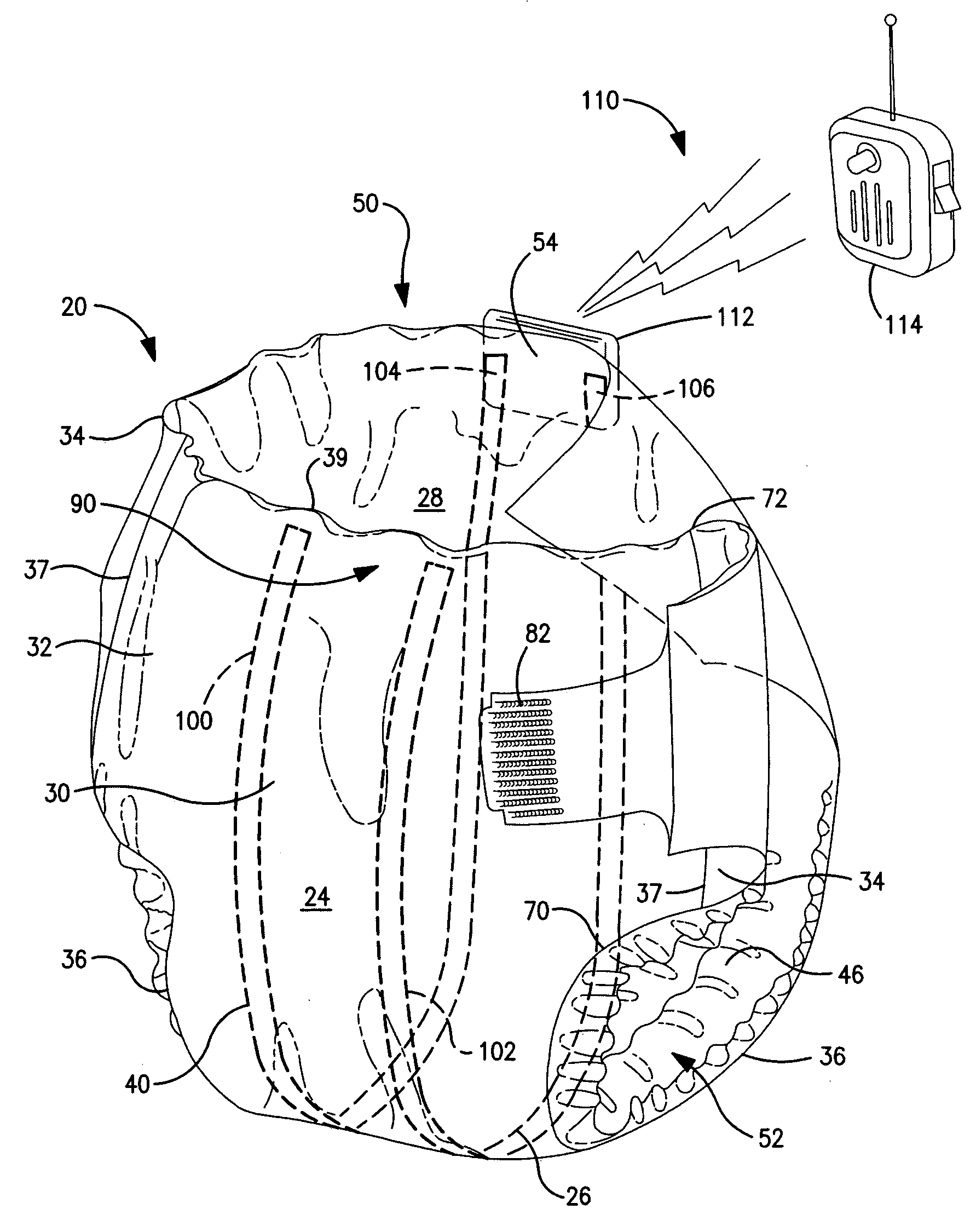 Process for producing and controlling the package quality of absorbent articles containing a wetness sensing system