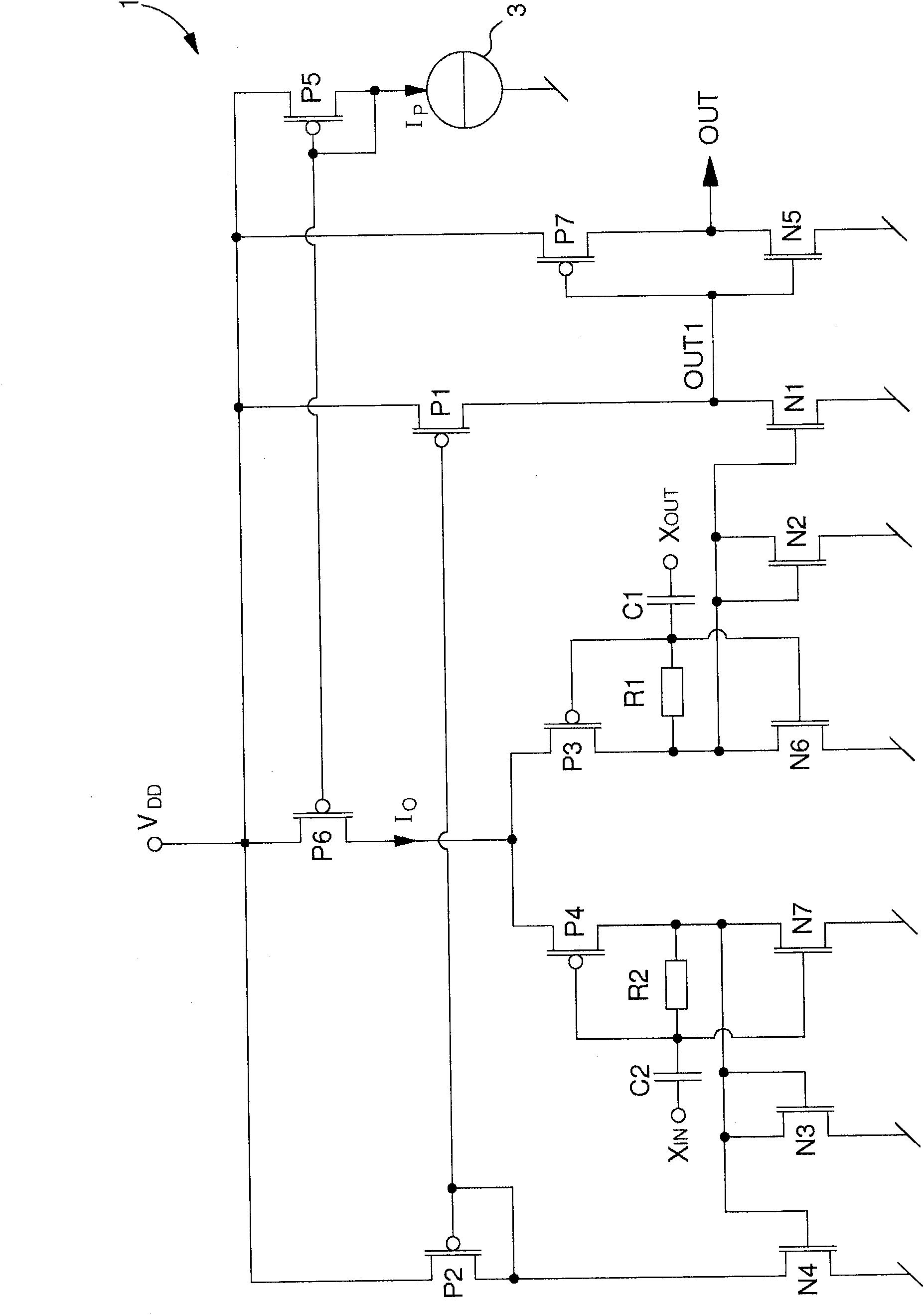 Amplifier circuit with reduced phase noise