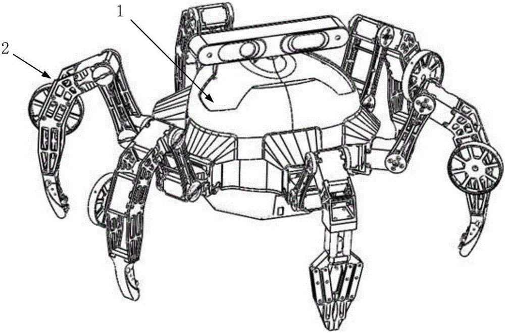 Six-wheel-leg movable operation robot test platform