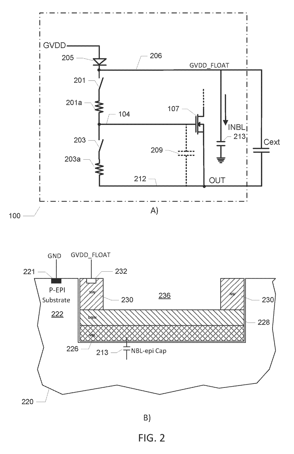 A regulated high side gate driver circuit for power transistors