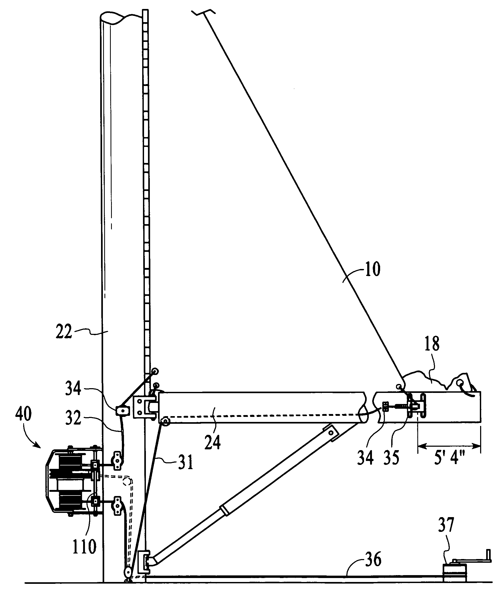 Mainsail reefing system