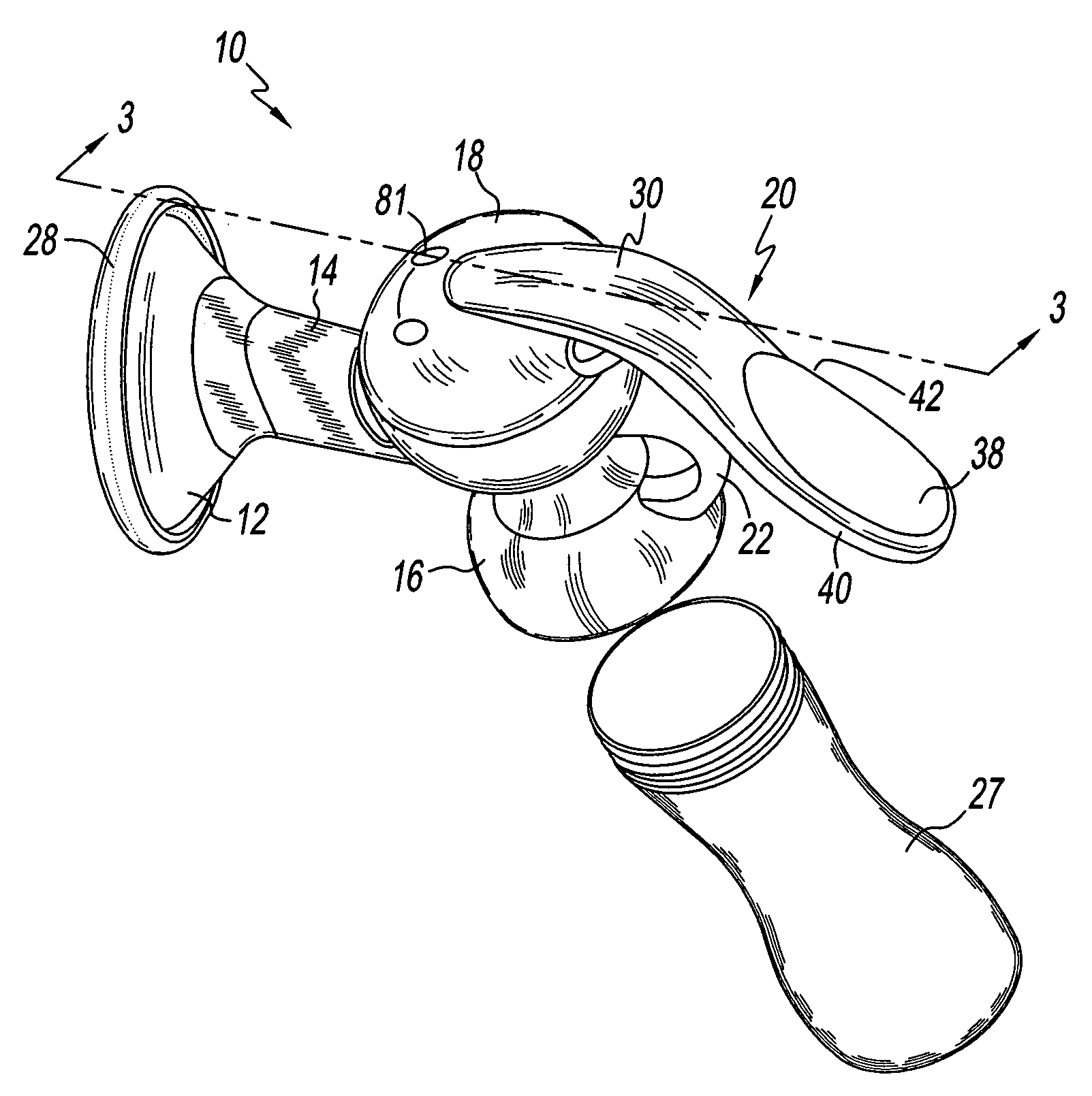 Manual breast pump