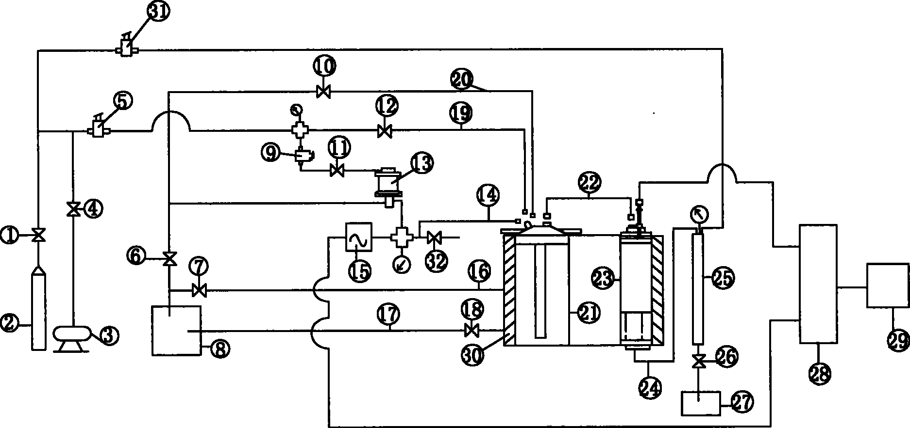 Bearing strength experiment instrument of high-temperature high-pressure mud cake plugging