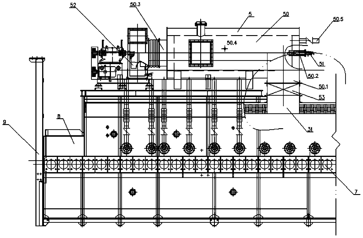 Roller hearth type plate continuous furnace and tempering method thereof