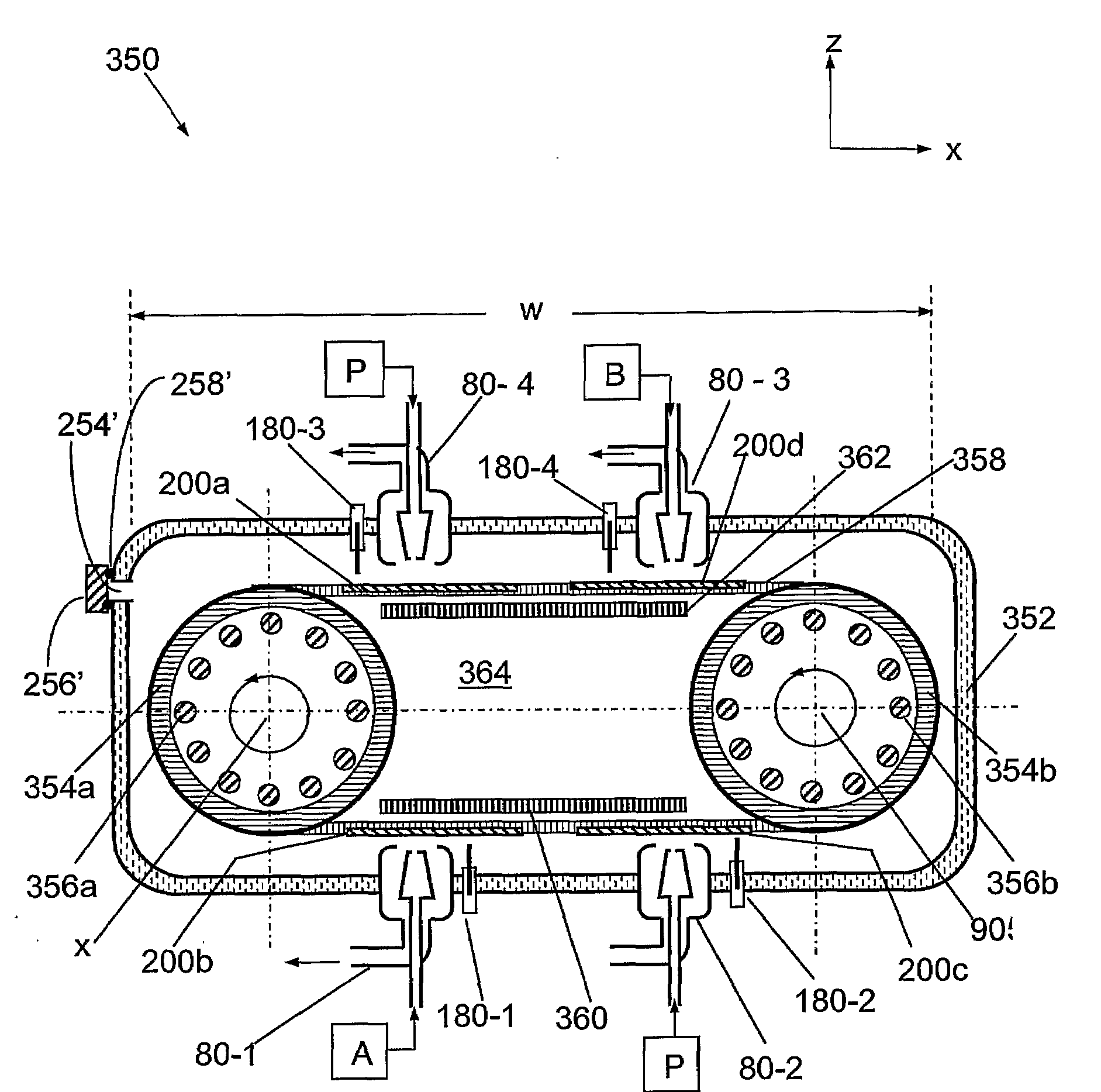 Apparatus and method for large area multi-layer atomic layer chemical vapor processing of thin films