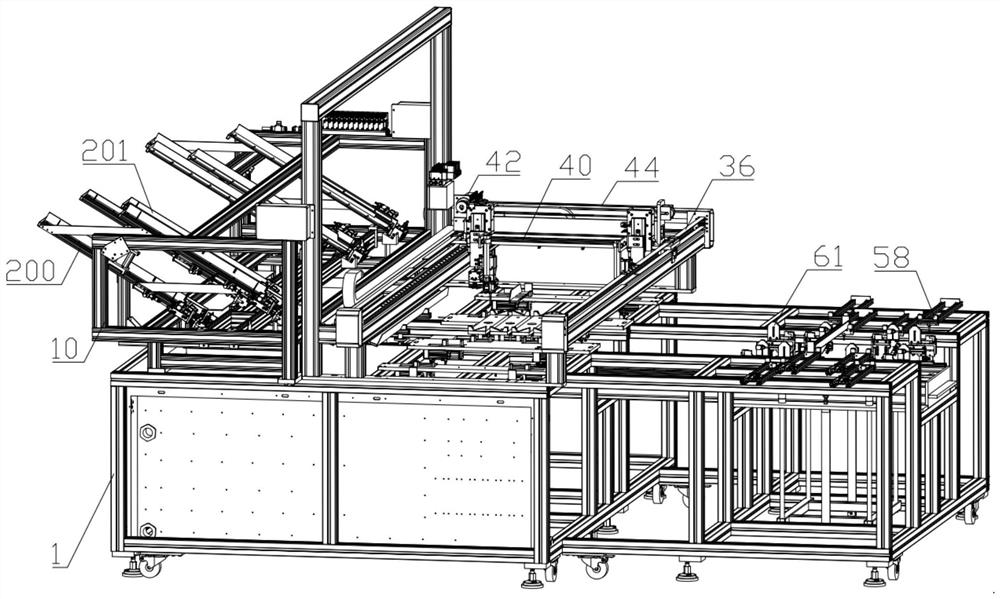 Efficient flexible double-gluing-head frame gluing machine