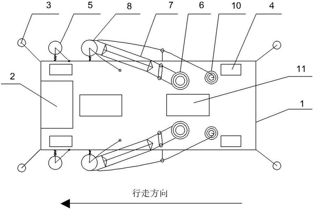 Mounting trolley of welding backings for steel structure U-shaped ribbed plate