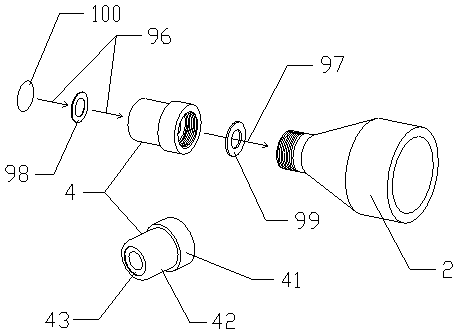 Ultrasonic waveguide provided with cooling system