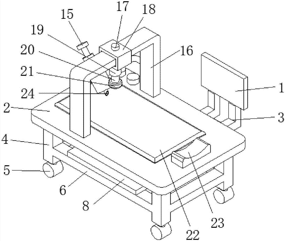 Multifunctional clinical prenatal diagnosis therapeutic apparatus for obstetrics and gynecology department